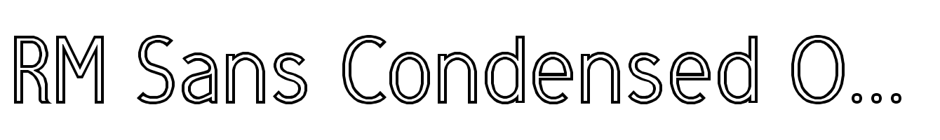 RM Sans Condensed Outline